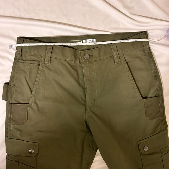 Carhartt Relaxed Fit Ripstop Cargo Work Pant Basil Green NWT BN5461-M 30x30 - Picture 5 of 7